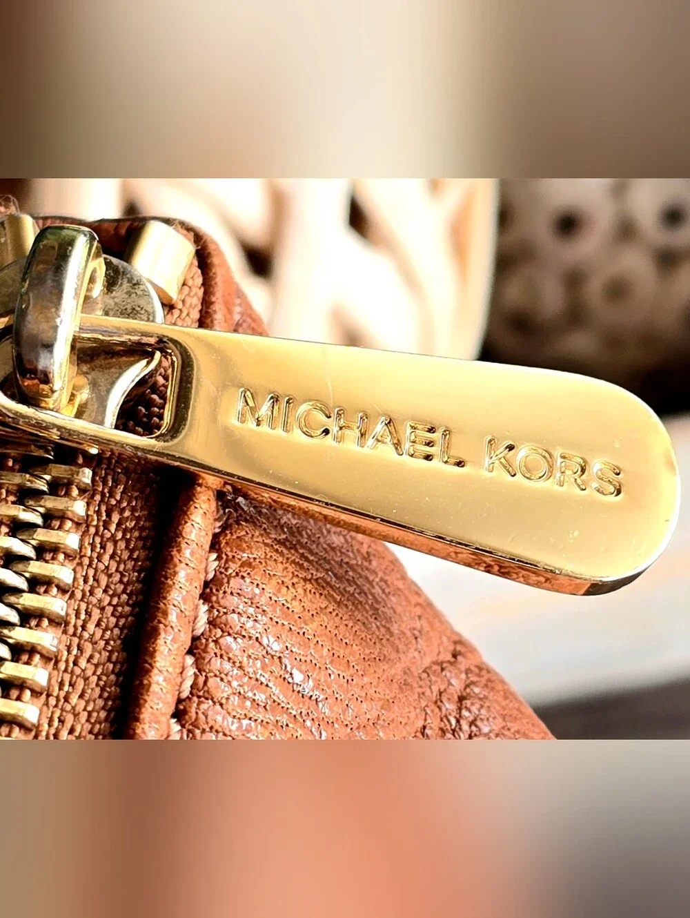 Michael Kors Medium Leigh Vintage Leather Satchel / Crossbody